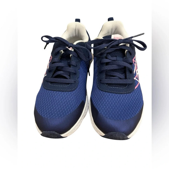 NWOB Saucony Big Kids Wind Lace Up Sneakers in Blue/Pink size 4.5 Wide - Picture 4 of 8